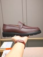 Hermes Red calfskin Leather Shoes-Hermes Man Business Leather Shoes
